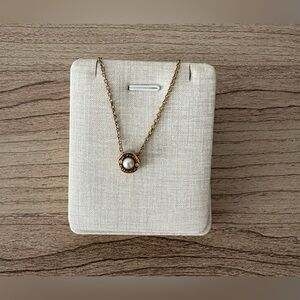 Coach Gold Pearl Pendant Necklace
